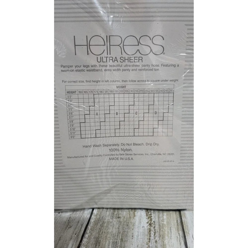 Heiress Full Figure Sheer Control Extra width Panty Hose MIDNIGHT‎ NAVY  Size D